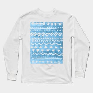 Loose bohemian pattern - blue Long Sleeve T-Shirt